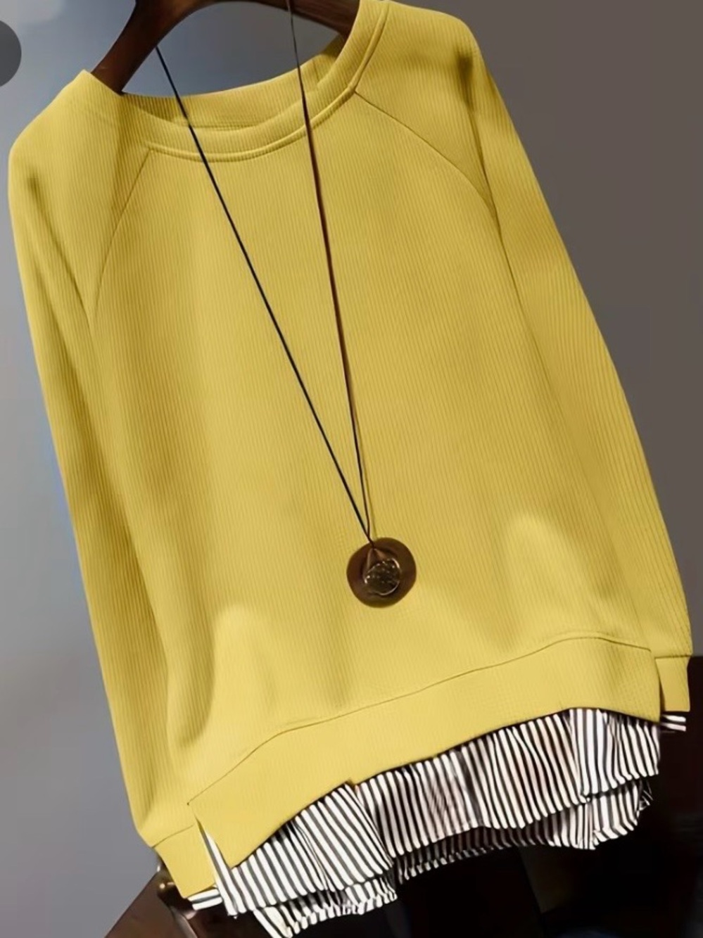 Women’s Yellow Layered look Sweater
